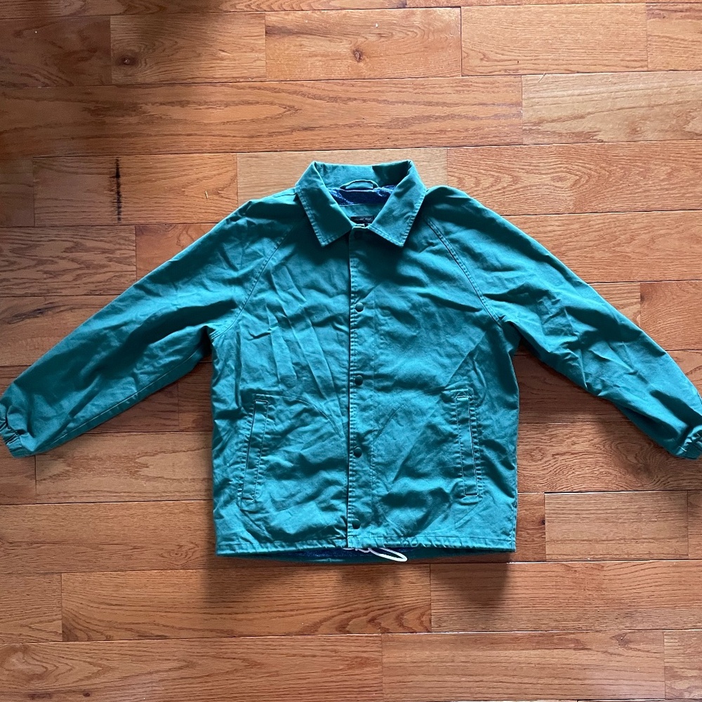 Sussex West Green Utility Shirt Jacket Cotton Button Front M
